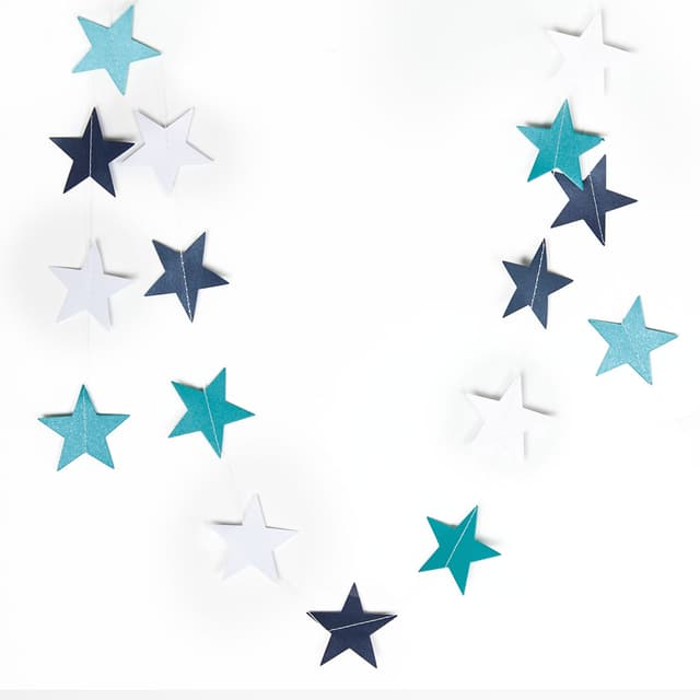 Гирлянда-подвеска Звезда, Голубой микс, 200 см, 7 см*20 шт Гирлянда-подвеска Звезда, Голубой микс, 200 см, 7 см*20 шт