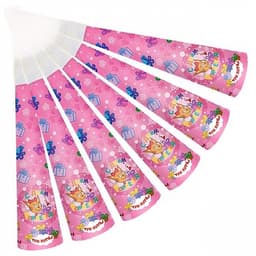 Горны Три Кота,розовый 20см/6шт