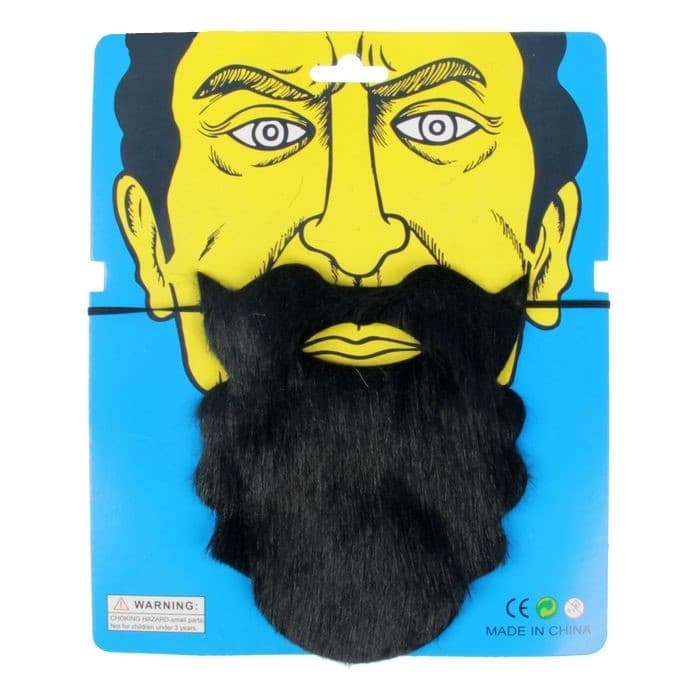 Карнавальная борода "Щетина" на резинке