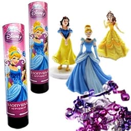 Хлопушка пружинная Принцессы с игрушкой