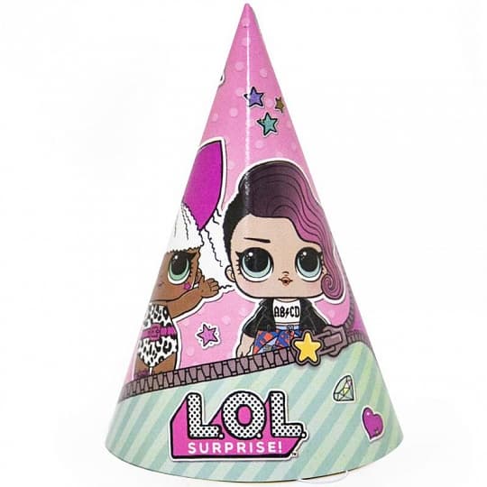 Колпак LOL розово-мятный/6шт