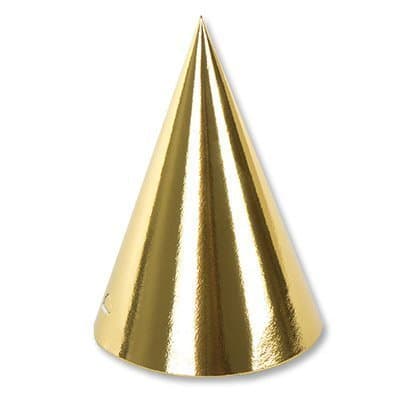 Колпаки фольгированные золотые/6шт Колпаки фольгированные золотые/6шт