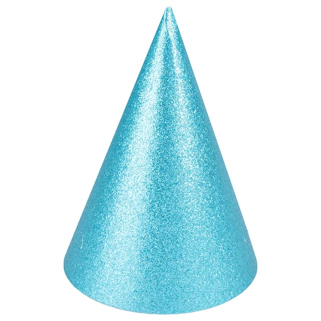 Колпаки, Голубой, с блестками, 16 см, 6 шт. Колпаки, Голубой, с блестками, 16 см, 6 шт.