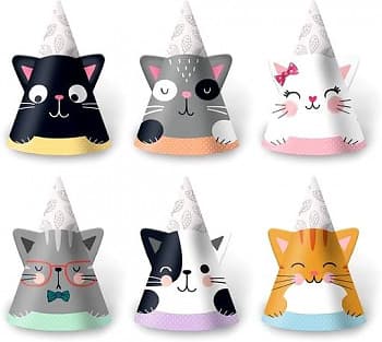 Колпаки "Кошки с ушками", 6 штук Колпаки "Кошки с ушками", 6 штук