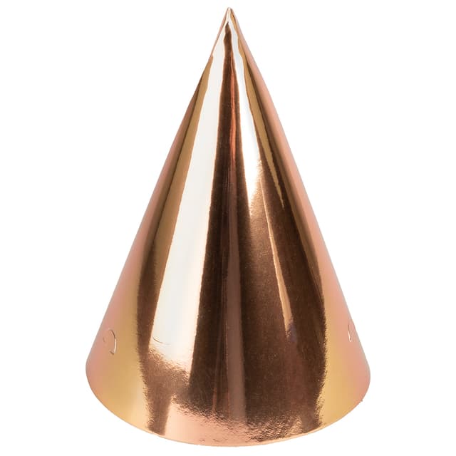 Колпаки, Розовое Золото, металлик, 16 см, 6 шт. Колпаки, Розовое Золото, металлик, 16 см, 6 шт.