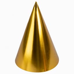 Колпаки, Золото, металлик, 16 см, 6 шт.