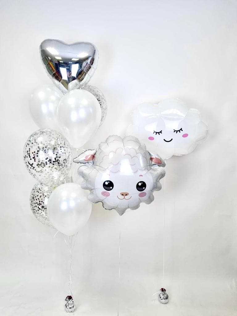 Композиция из шаров "Овечка Долли"