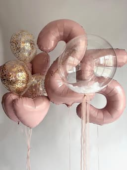 Композиция из шаров «Пудрово розовый»