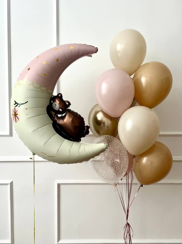 Композиция из шаров «Выписка S девочка» Композиция из шаров «Выписка S девочка»