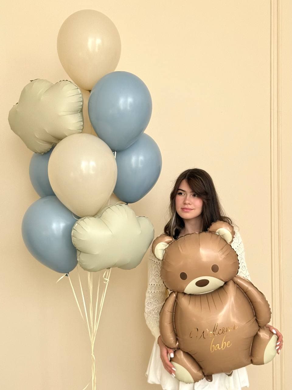 Композиция из шаров «Welcome baby»