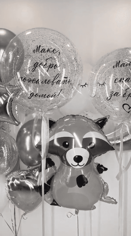 Композиция из шаров "Енотик" Композиция из шаров "Енотик"