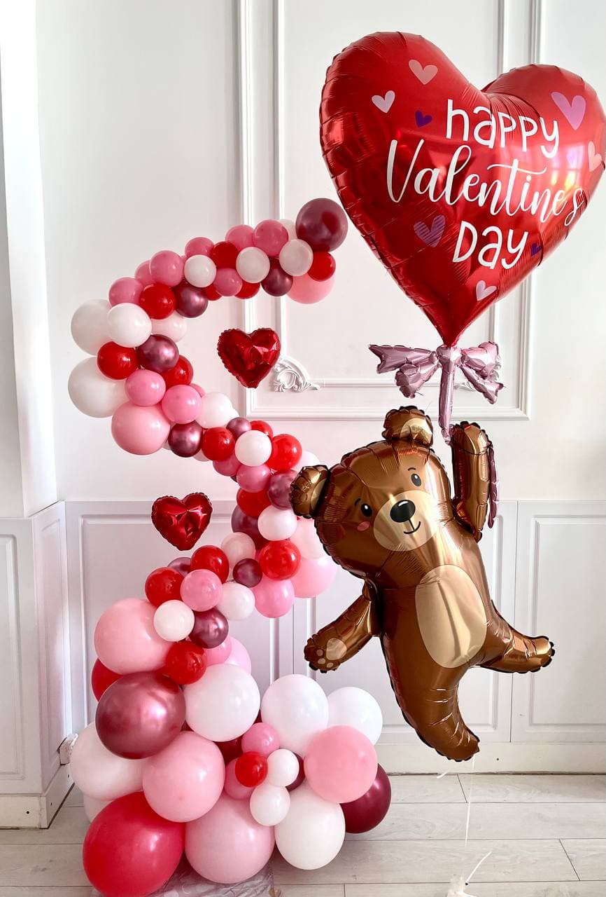 Композиция из шаров «Happy Valentine Day»