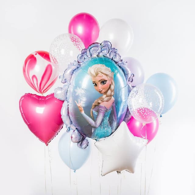 Композиция из шаров "Холодное сердце. Эльза" Композиция из шаров "Холодное сердце. Эльза"