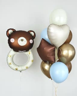 Композиция из шаров «Мишка малышка»