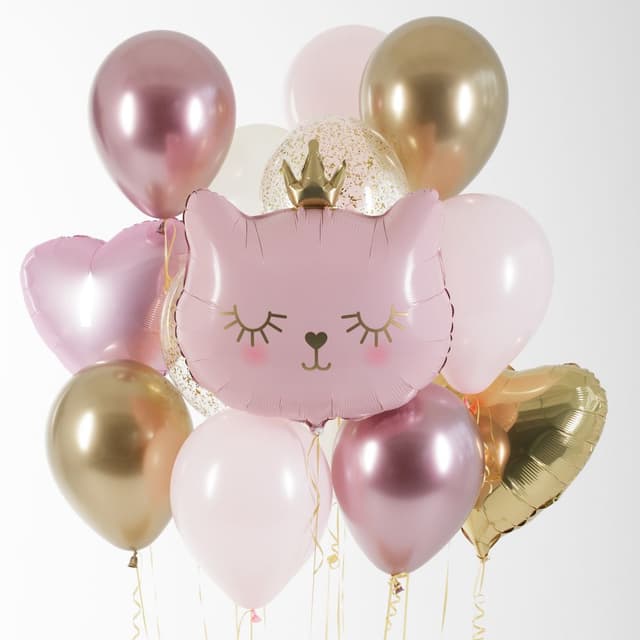 Композиция из шаров на грузах "Кошка в короне" Композиция из шаров на грузах "Кошка в короне"