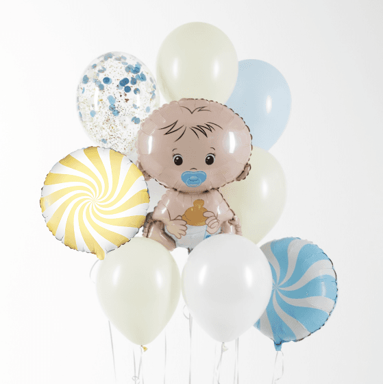 Композиция из шаров на грузах "Мой мальчик" Композиция из шаров на грузах "Мой мальчик"