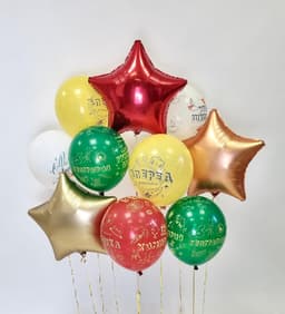 Композиция из шаров на грузах "Школьная пора"