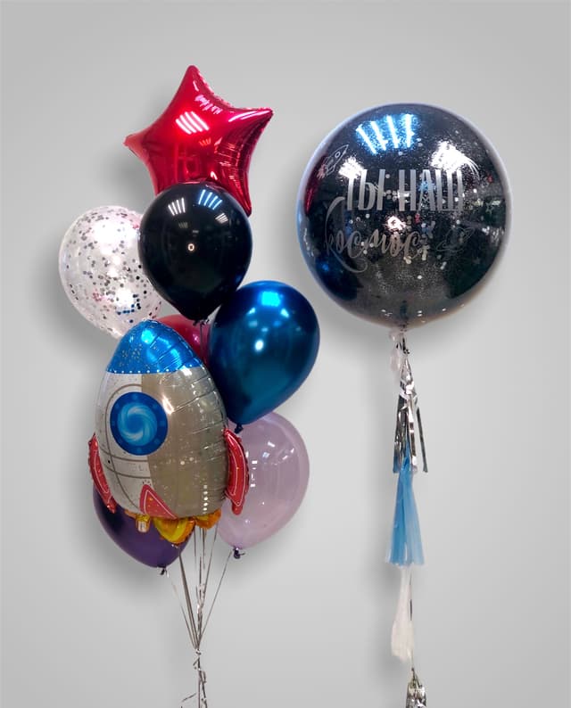 Композиция из шаров "Ракета" Композиция из шаров "Ракета"