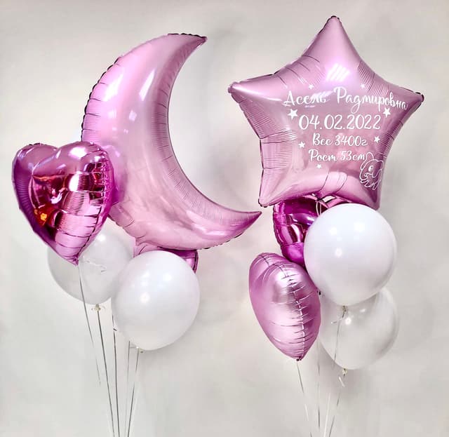 Композиция из шаров "Розовый месяц" Композиция из шаров "Розовый месяц"