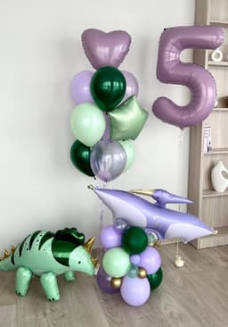 Композиция из шаров с воздухом «Дино праздник»