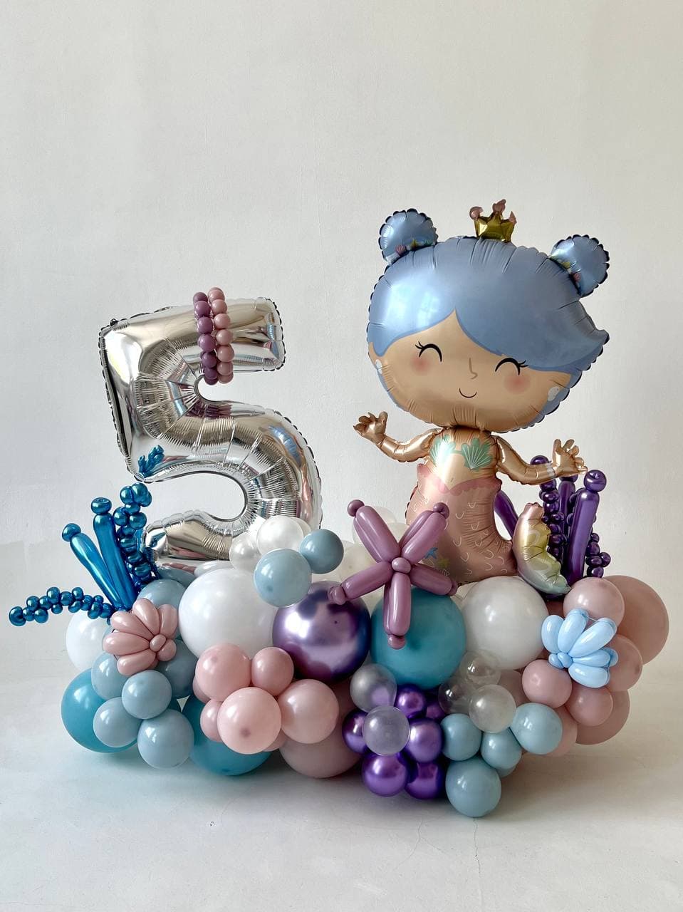 Композиция из шаров с воздухом «Маленькая Русалочка»