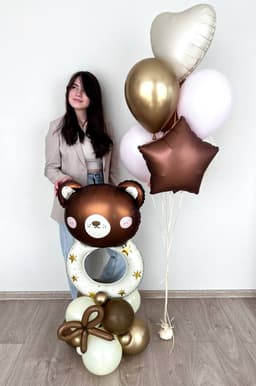 Композиция из шаров с воздухом «Мишка косолапый»