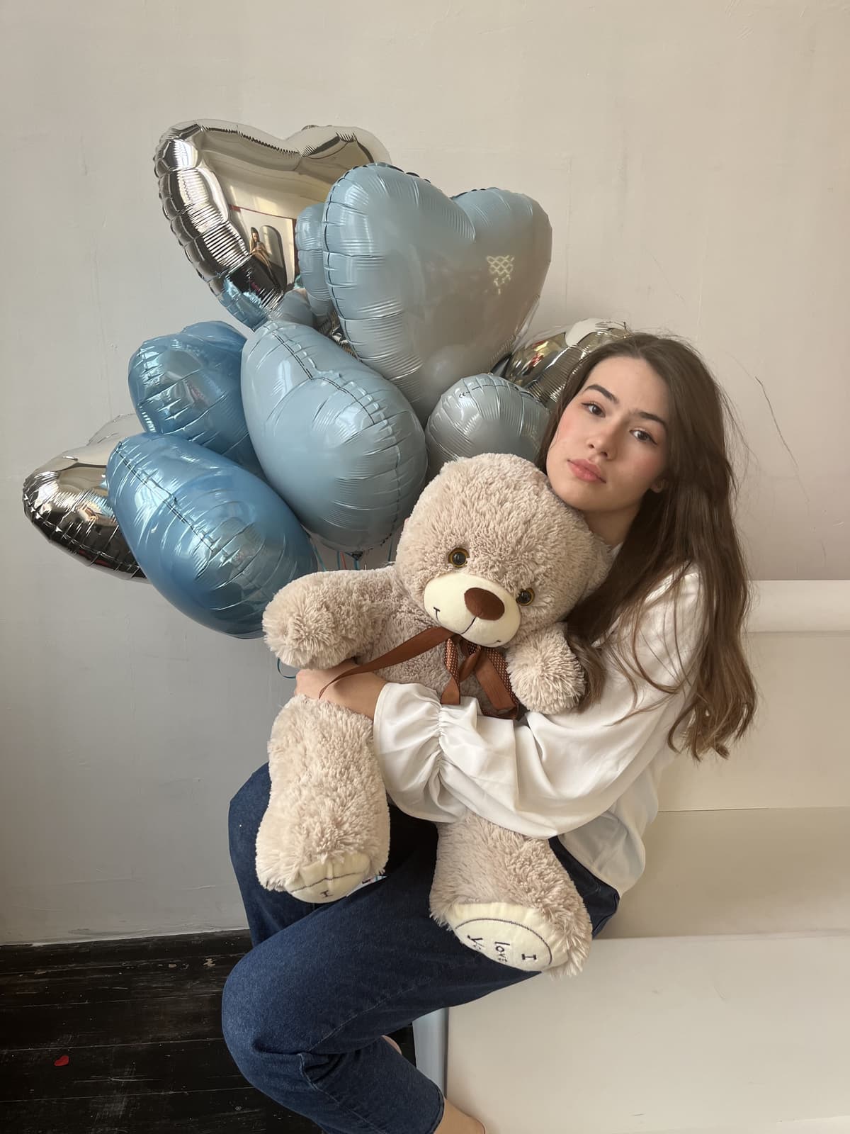 Композиция из шаров "Sky blue"