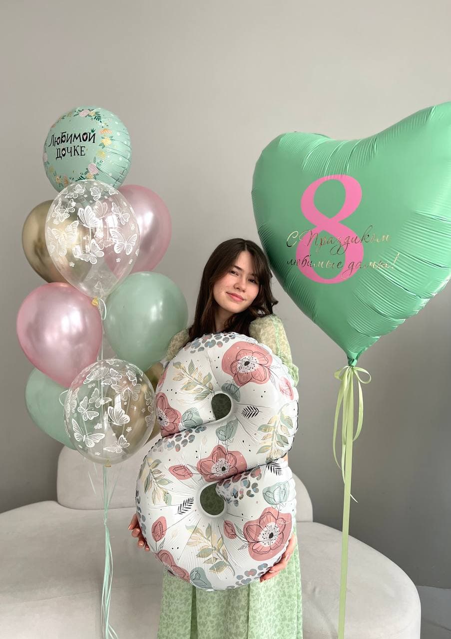 Композиция из Шаров «Цветочная история»