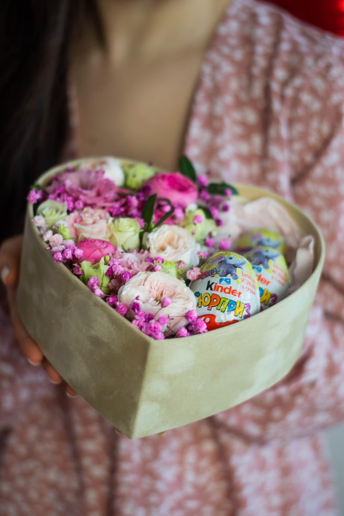 Дизайнерская композиция в коробке "Влюбленность S"