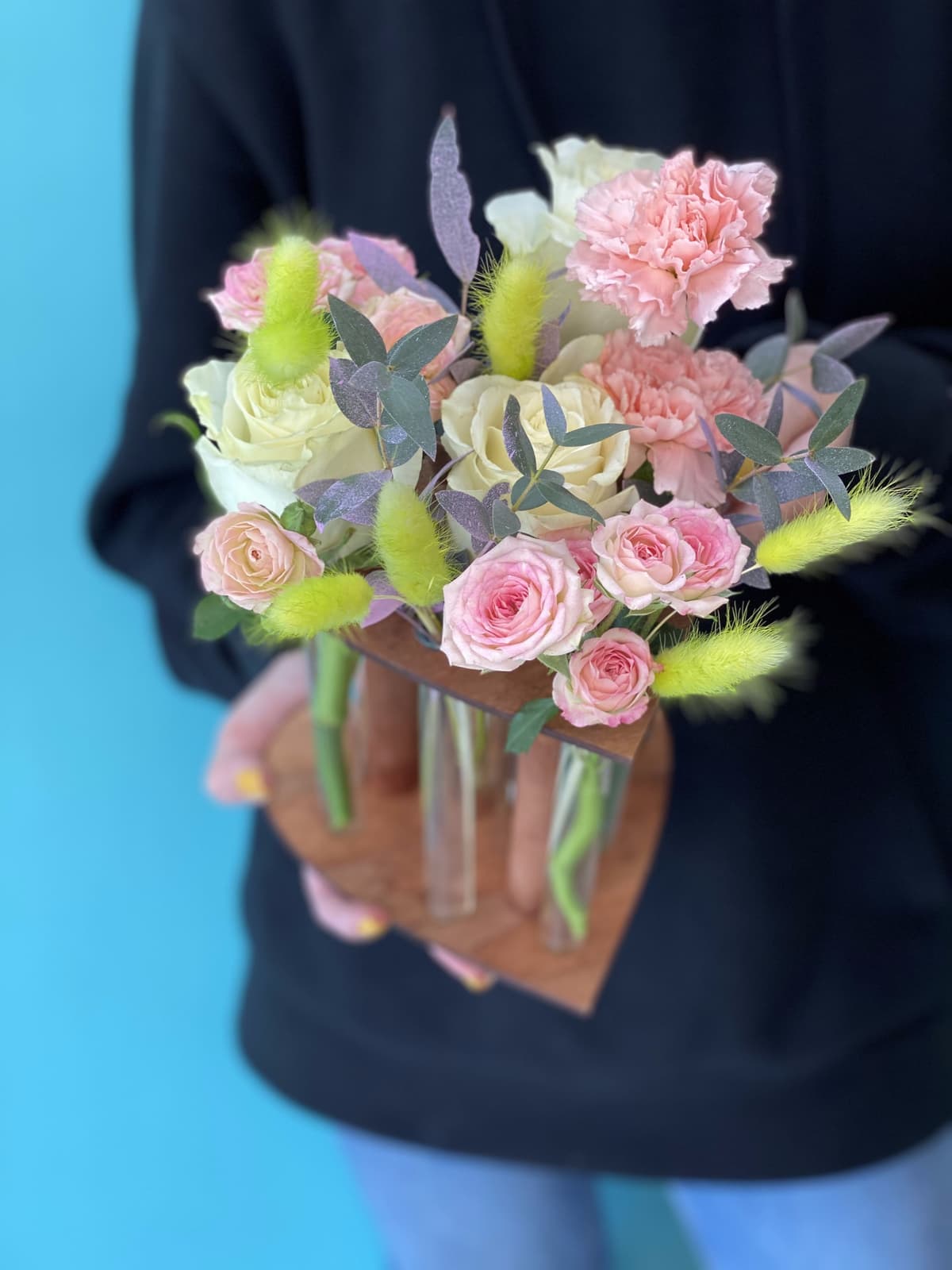 Композиция в пробирках "Нежный рассвет"