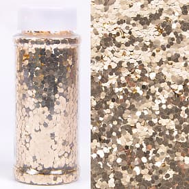 Конфетти шестигранное белое золото 1 гр