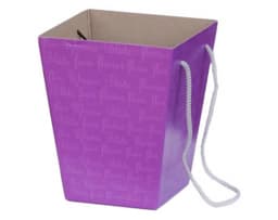 Коробка для цветов Фиолетовая 125*180*225 мм