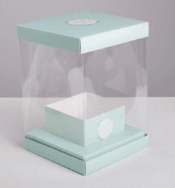 Коробка для цветов с вазой и PVC окнами складная «Любви и Счастья», 16 х 23 х 16 см