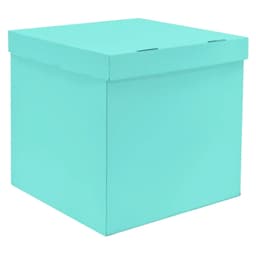 Коробка "Сюрприз" Бирюзовый / куб складной 60*60*60 см