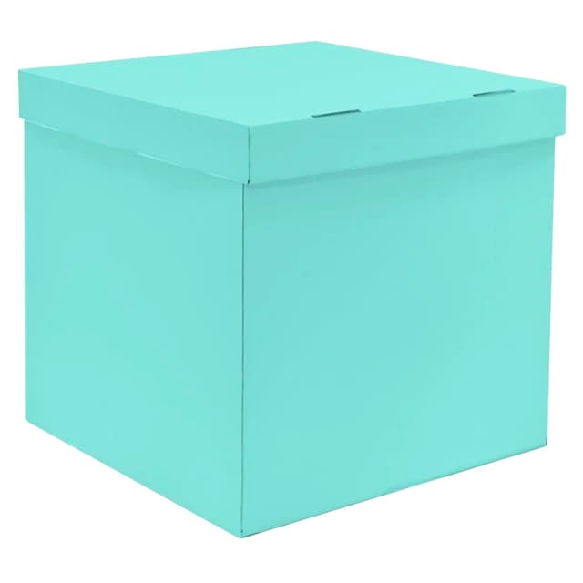 Коробка "Сюрприз" Бирюзовый / куб складной 60*60*60 см Коробка "Сюрприз" Бирюзовый / куб складной 60*60*60 см