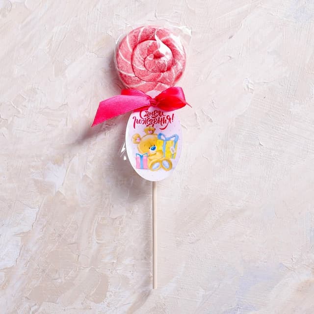 Леденец на палочке «С днём рождения», 15 г, мишка Леденец на палочке «С днём рождения», 15 г, мишка