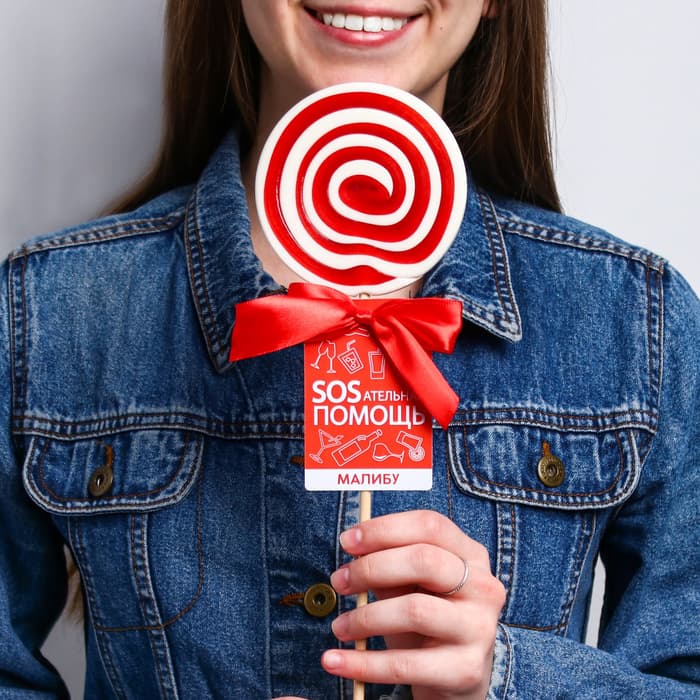 Леденец XXL «Сосательная помощь», малибу, 100 г