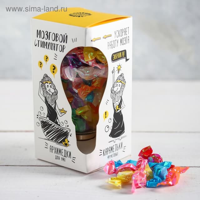 Леденцы в лампочке "Мозговой стимулятор" 50 г Леденцы в лампочке "Мозговой стимулятор" 50 г