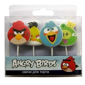 MC Свечи Angry Birds /4шт