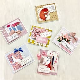 Мини открытки крафт (ручной работы)