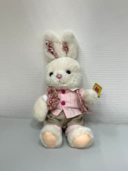 Мягкая игрушка «Зайчик в жилетке» розовый 30 см