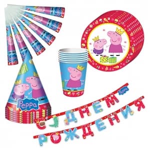 Набор посуды 25 предметов.Пеппа-принцесса Набор посуды 25 предметов.Пеппа-принцесса