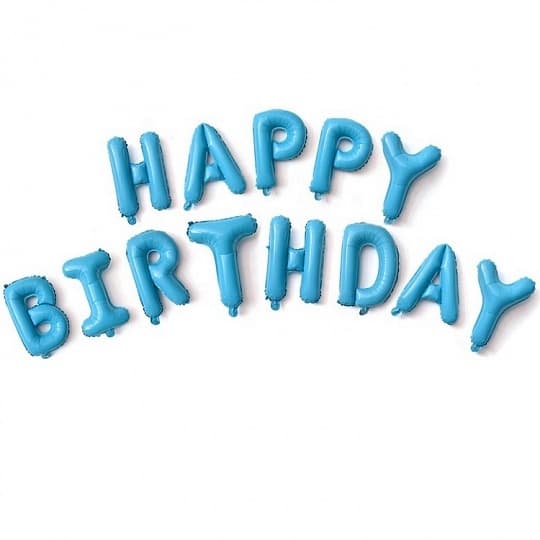 Набор шаров-букв (16"/41см) Happy Birth Day голубой Набор шаров-букв (16"/41см) Happy Birth Day голубой