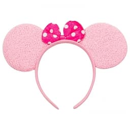 Ободок с ушками минни с бантиком в белый горох