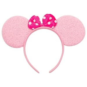 Ободок с ушками минни с бантиком в белый горох Ободок с ушками минни с бантиком в белый горох