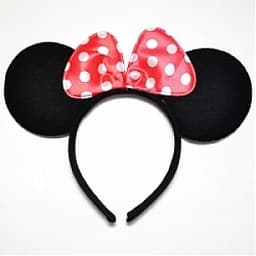 Ободок с ушками Минни с красным бантиком