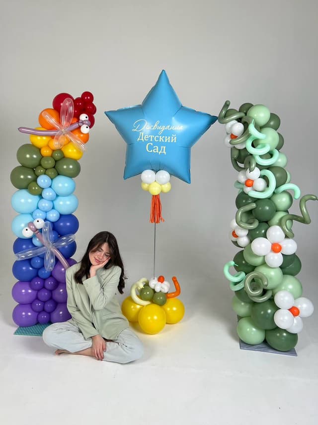 Оформление из шаров «До свидания детский сад!» Оформление из шаров «До свидания детский сад!»