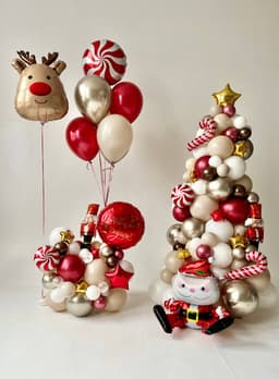 Оформление из шаров «Merry Christmas»