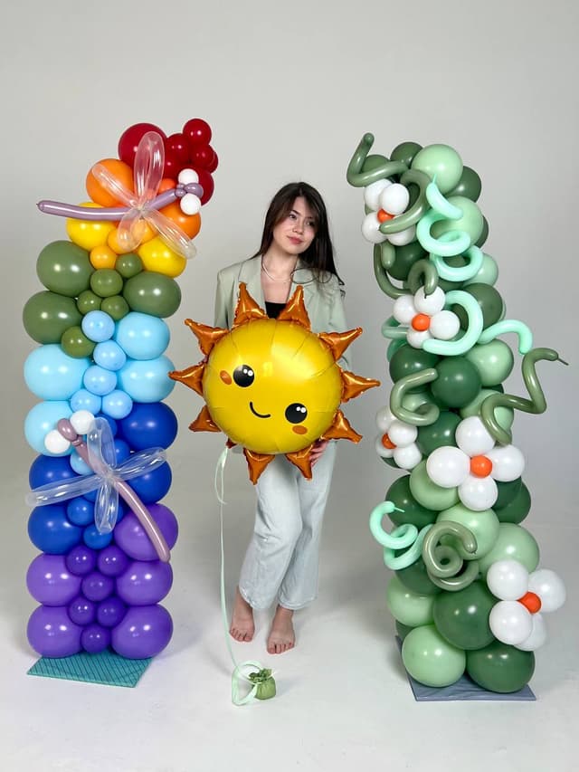 Оформление из шаров «Радуга и Полянка» Оформление из шаров «Радуга и Полянка»