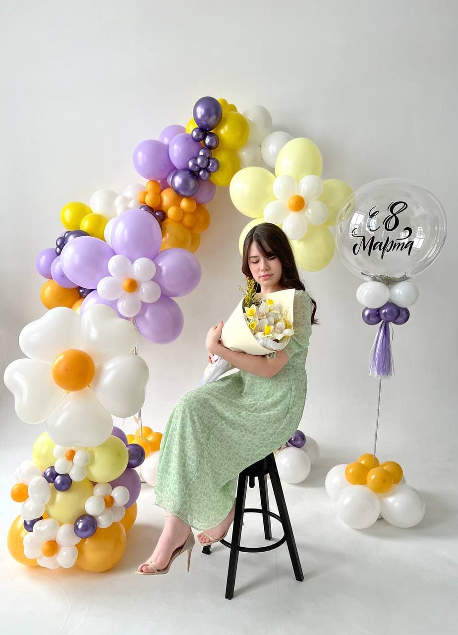 Оформление из шаров «Скоро Весна»